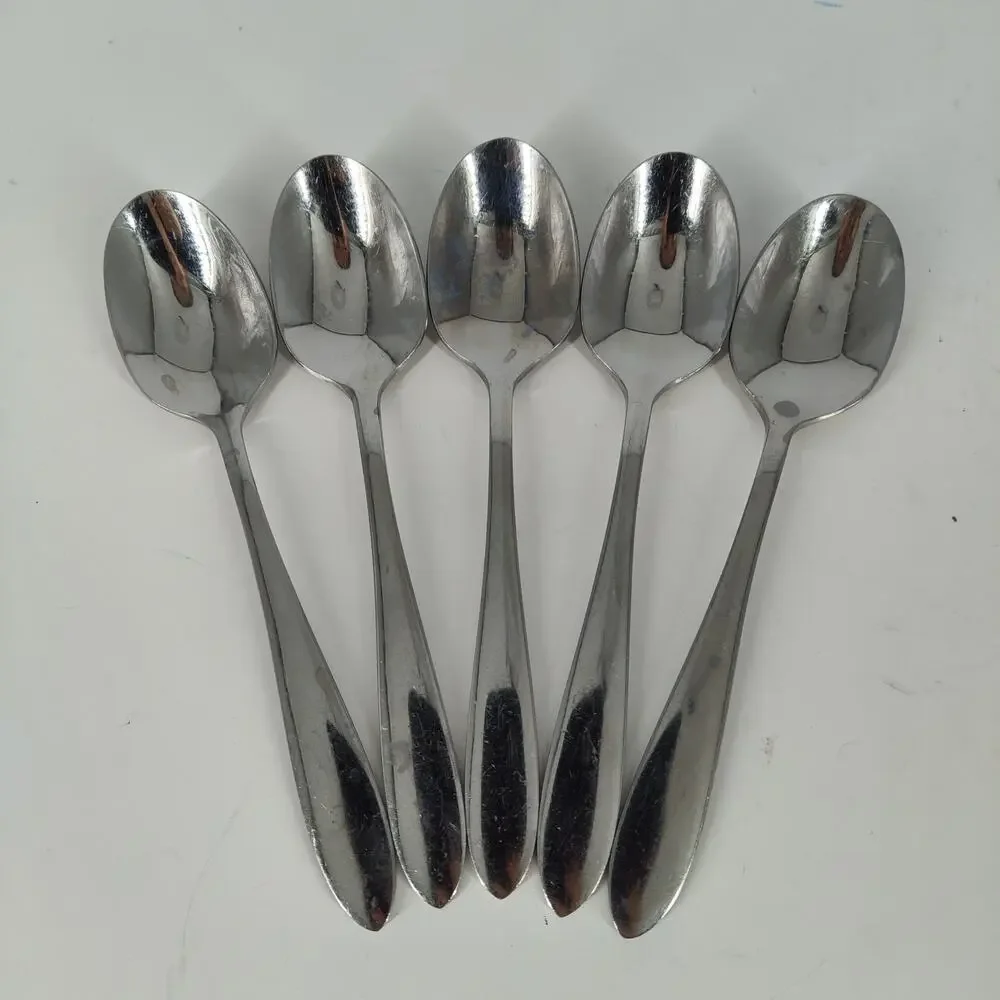 5X Tsp Oneida MOONCREST JENNIFER LUANN TRISTA Stainless TEASPOONS Flatware